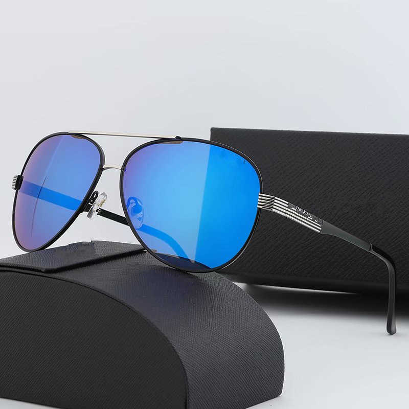 

Designer Sunglasses Brand UV400 Eyewear Metal Gold Frame Sun Glasses Men Women Mirror Sunglasses Polaroid Glass Lens With Box 25