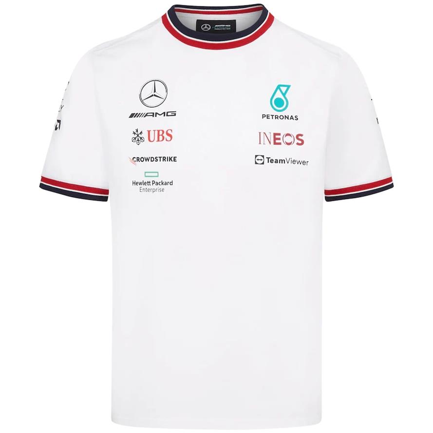 

Mercedes AMG Petronas F1 2022 Team T-Shirt - White266p, F1 2022 jersey