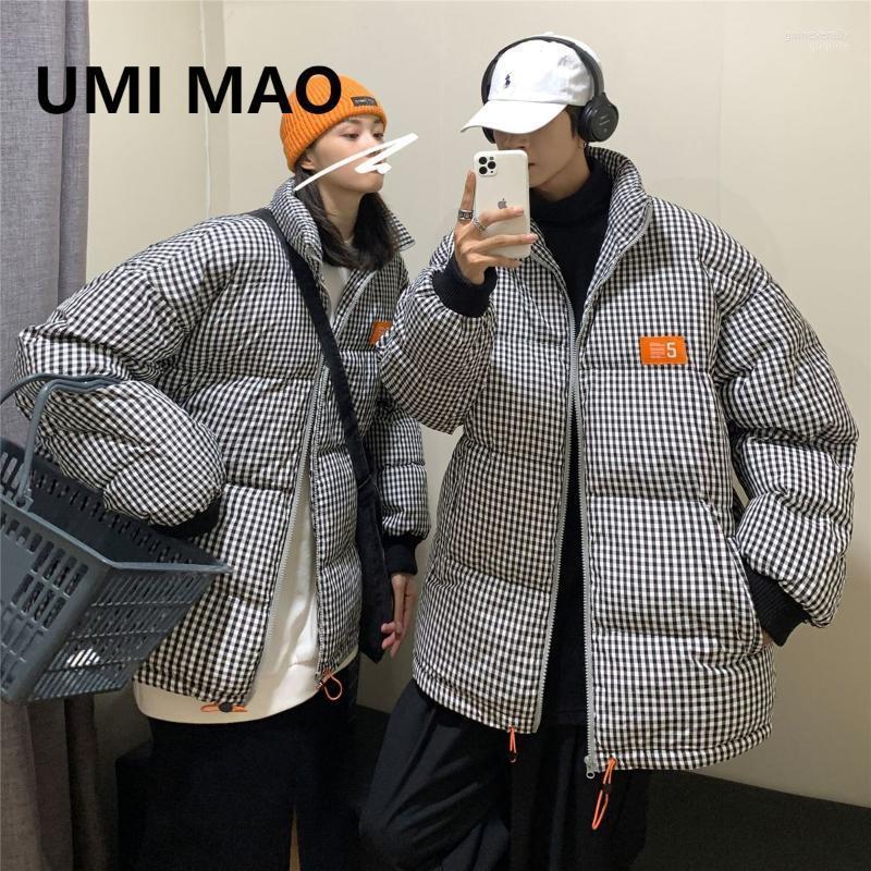 

Women' Down & Parkas UMI MAO Korean Fashion Couple Wear Winter 2022 Plaid Padded Coat Male Female Students Cotton Y2K Femme Guin22, Black