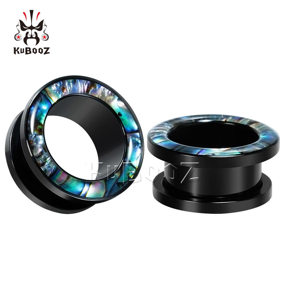 

KUBOOZ Stainless Steel Shell Hollow Ear Plugs Tunnels Body Piercing Jewelry Earring Gauges Stretchers Expanders Wholesale 6-25mm 54PCS