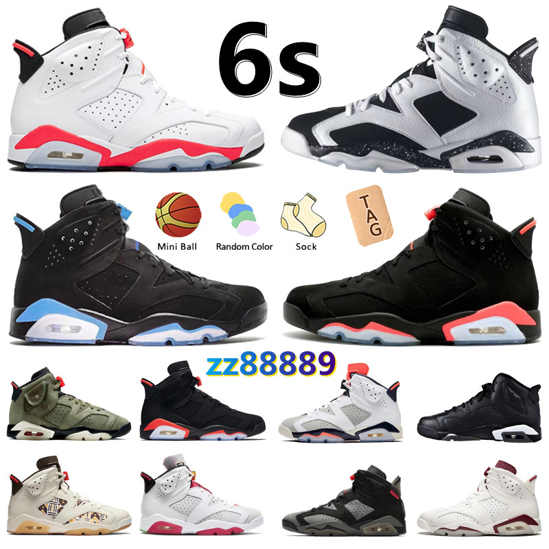 

University Blue 6 High Basketball shoes Bordeaux 6s Mint Foam Electric Green Midnight Navy DMP UNC Cactus tinker Men trainers alternate Hare sport sneakers Size36-47