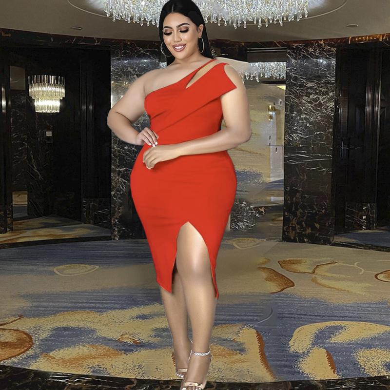 

Plus Size Dresses Sexy Red Dress Boycon Summer Sleevelss Midi Party Evening Wedding Robe Curve Elegant Femme Vestiods 2022 Night