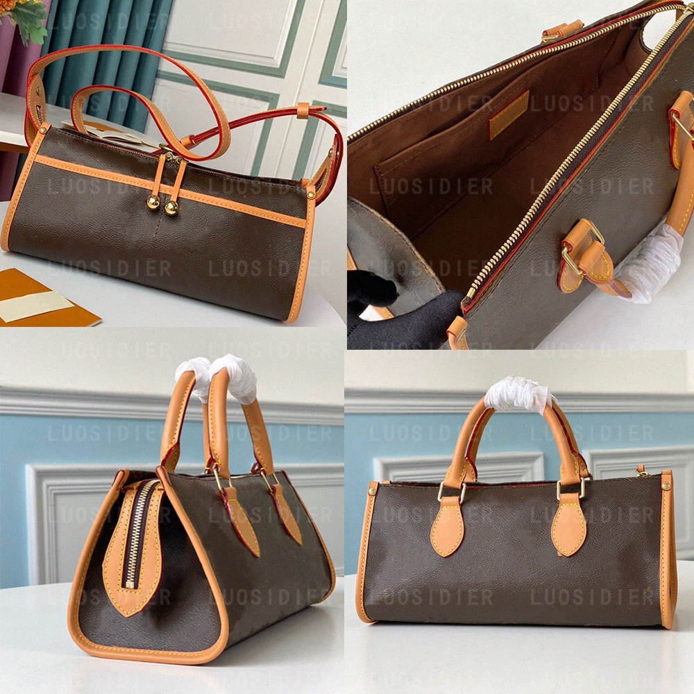 

top quality Popincourt haut Bags handbag WOMEN Medium Genuine Leather Canvas Golden Triangle Bag Vintage Style Cross Body wallet purse f6hY#, Customize