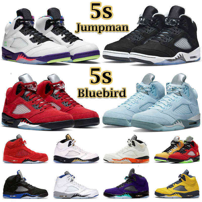 

5s Mens Basketball Shoes 5 Bluebird Moonlight Racer Blue Raging Red Stealth 2.0 Alternate Grape What the Men Trainers Sports UN99