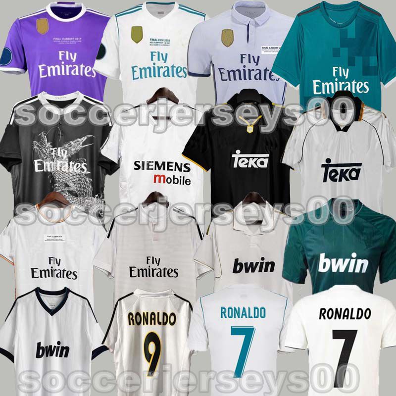 

finals Real MadridS Retro Soccer Jersey GUTI Ramos 13 14 15 16 17 18 ZIDANE Beckham RAUL REDONDO 94 95 96 97 98 99 00 01 02 03 04 05 CARLOS SEEDORF BENZEMA FIGO KAKA RONALDO, Kids size: