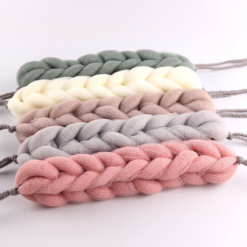 

Flower Mesh Shoulder Scrubber Long Sponges Body Back Bath Sponge Shower Exfoliate Strap Body Wash Brush Health Cleaning