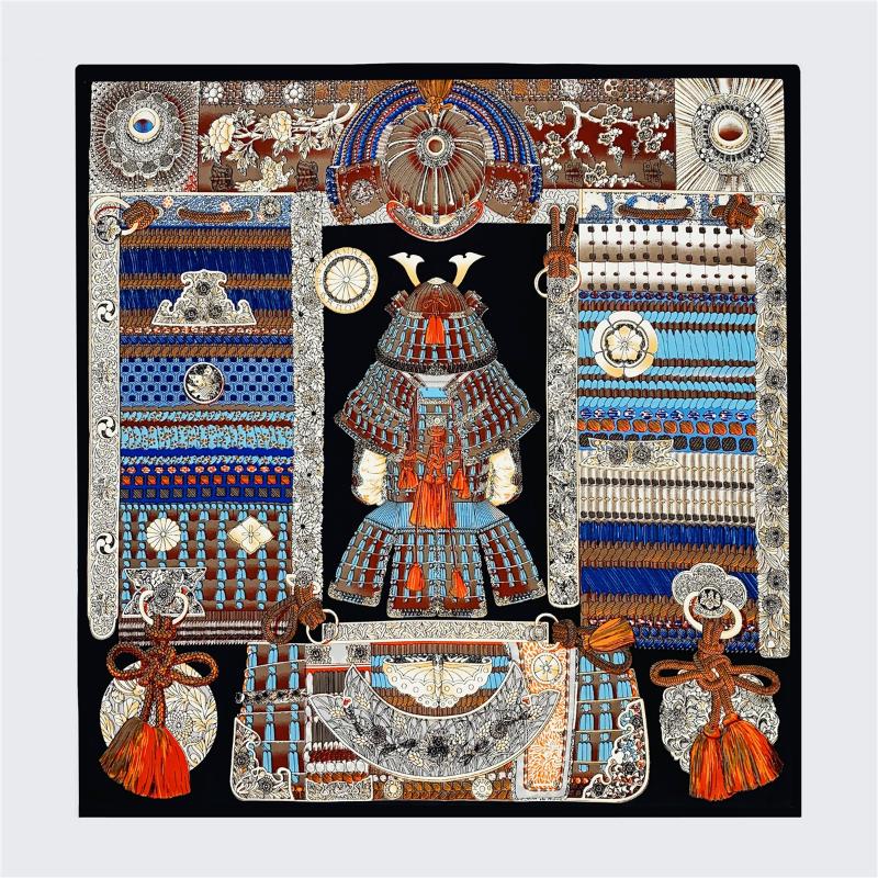 

Scarves 53cm Brand 100% Twill Small Square Silk Scarf Women Shawl Luxury Design Armor Hijab Fashion Bandana For LadiesScarves