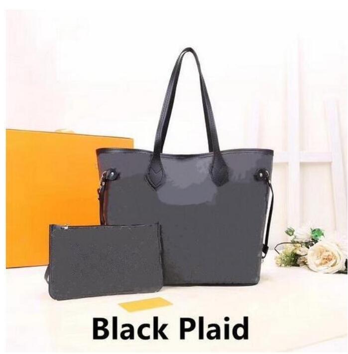 

2022 High Quality PU Leather Classic Designer Bags Totes Fashion Women flower Print Handbags lady Canvas Composite Shopping Shoulder Bag Wallets, Brown grid