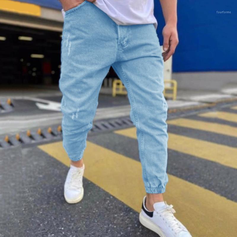 

Men's Jeans 2022 Fashion Oversized Ripped Slim Pants Trousers Comfy Casual Simple Hign Quality Fast In Stock, Blue