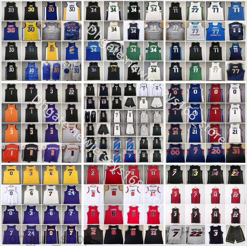 

2022 75th Basketball Poole Wiggins DeRozan Caruso LaVine Antetokounmpo Morant Irving Harden Durant Tatum Booker Ball Curry Thompson''NBA''Jersey, 75th diamond