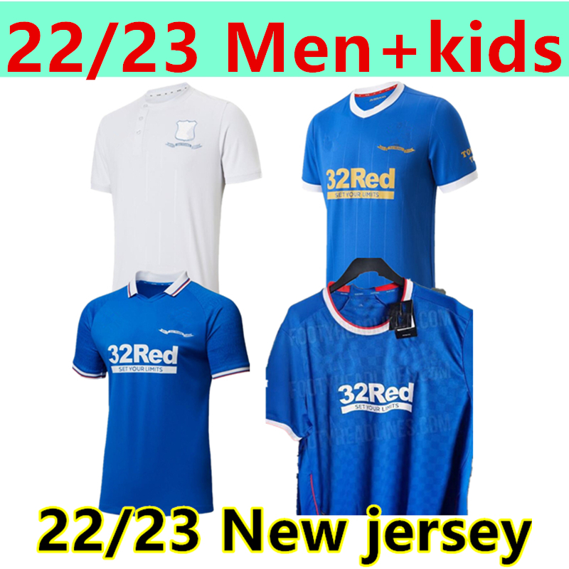 

2021 2022 23 Glasgow Rangers FC 150th Anniversary Soccer Jersey training wear Football Shirts Home DEFOE MORELOS KENT Champions 55 Thailand Uniform special edition, 21/22 home