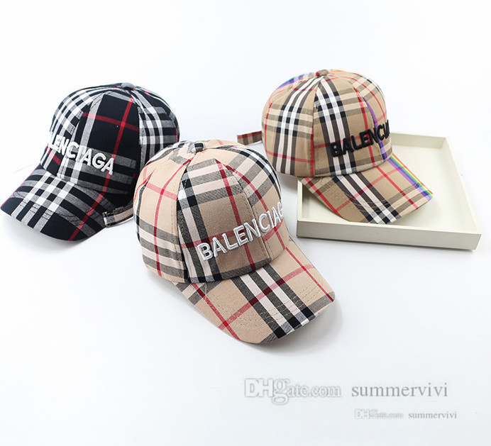 

Designer kids plaid baseball hat boys letter embroidery ball hats adult adjustable sunscreen visor girls rainbow sports caps Q6155, Rainbow letter letter