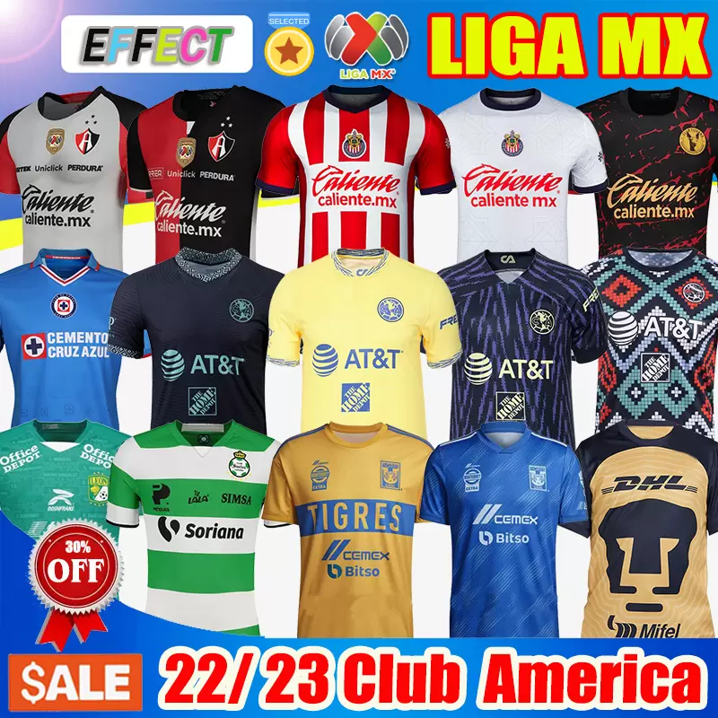 

21 22 23 Club America Soccer Jerseys 2022 2023 Atlas NAUL Tigres Chivas Guadalajara Xolos Tijuana Cruz Azul Home Away Third Necaxa Camisas de Futebol Football 222, Green