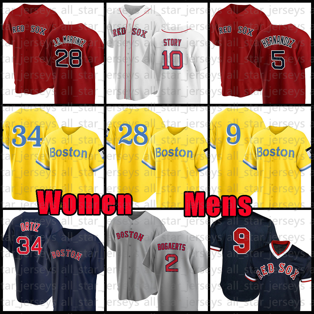 

28 J.D. Martinez 10 Trevor Story Baseball Jersey Boston Red 2022 Sox 34 David Ortiz Ted Williams Xander Bogaerts Enrique Hernandez Rafael Devers Chris Sale Alex Verdugo, Mens(hongwa)