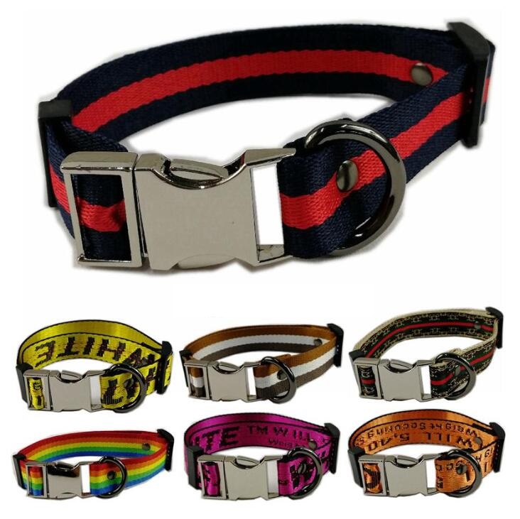 

Designer Dog Collars for Small Medium Large Dogs Luxurious Adjustable Soft Nylon Pet Puppy Collar with Metal Buckle Pets Supplies