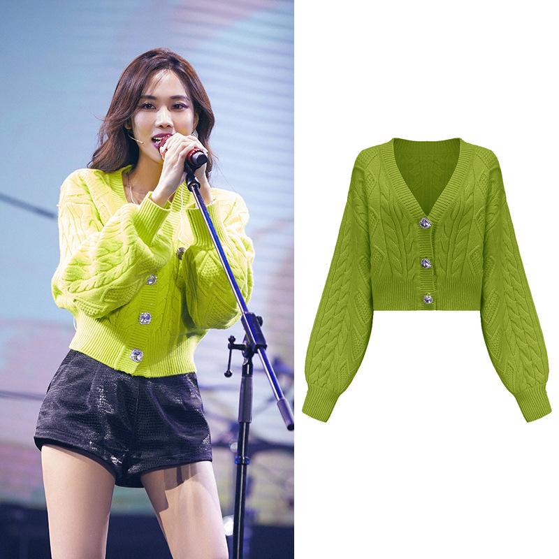 

Women's Knits & Tees Kpop IU Seo Yea Ji Sexy Cardigan Knitted V Neck Sweaters Women Streetwear Fashion Loose Solid Coat Casual Button Ladies, Black
