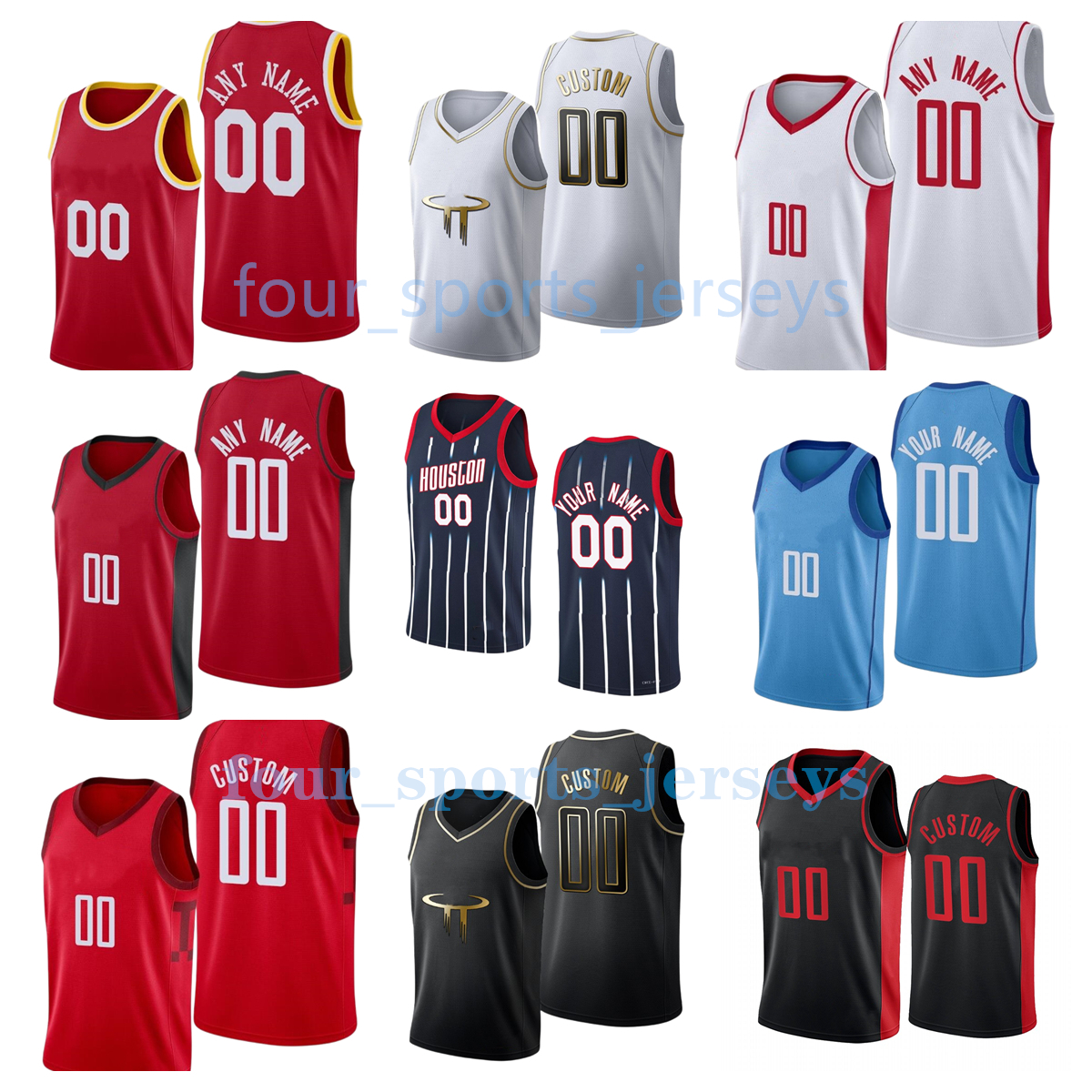 

Custom Printed 2023 New Basketball Jerseys Eric Gordon Jalen Green David Nwaba Boban Marjanovic Alperen Sengun Sterling Brown Trey Burke Garuba Christopher