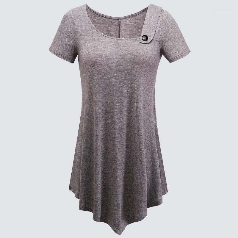 

Women' T-Shirt Casual Summer Short Sleeve Loose Bottom Women Basic Style Tee Tops HT010, Black