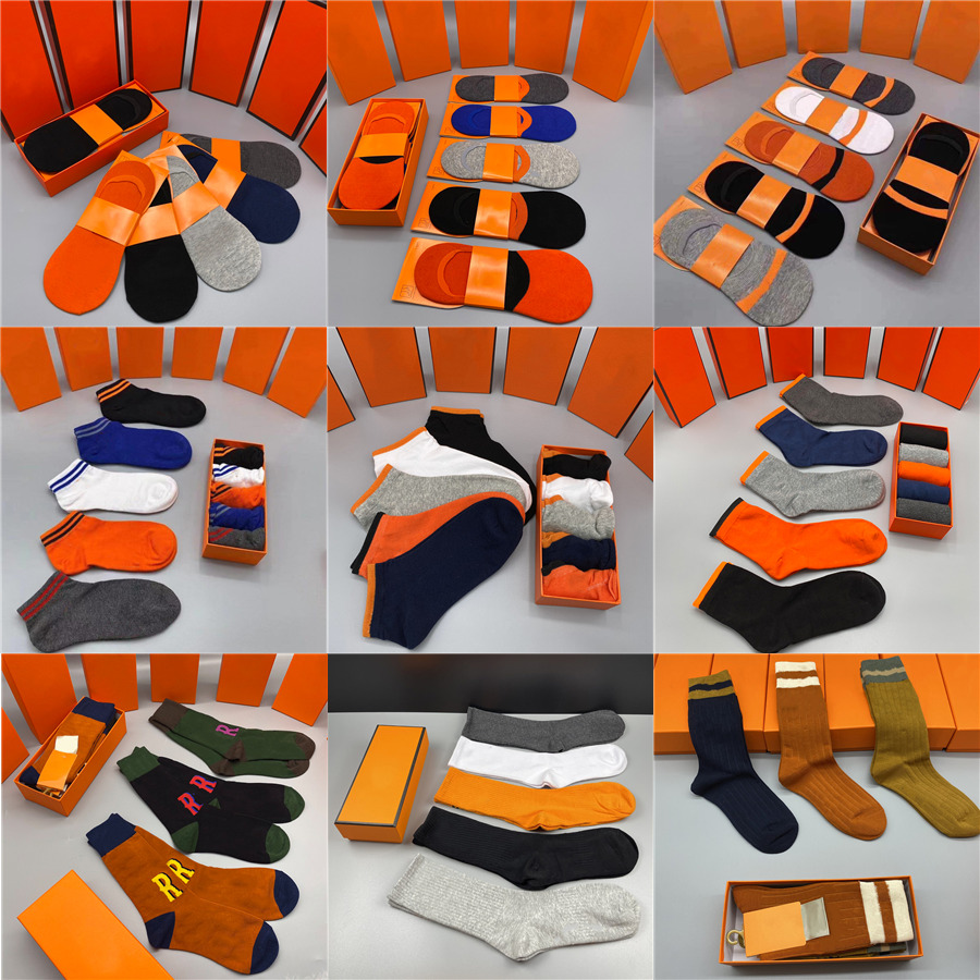 

Wholesale Fashion Mens Socks Womens High Quality Cotton All-match Classic Ankle Letter Breathable Football Basketball Sports Sock Various Styles to Choose from, Sock style 1