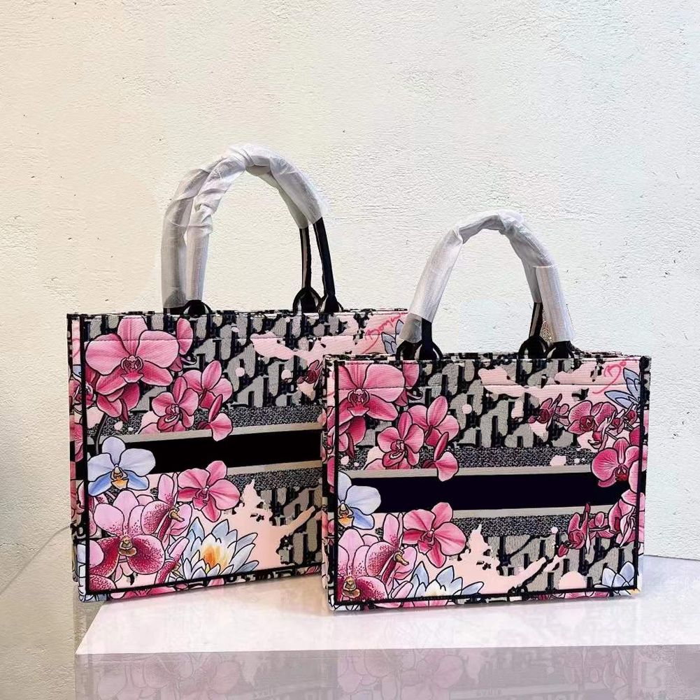 

Top Quality Designer Totes Fashion 2022 Tote Woman Bag Canvas Embroidery Stitched 41cm 36cm Black Letter Handbags Shoulder Bags lady Cowboy Purse, Dust bag