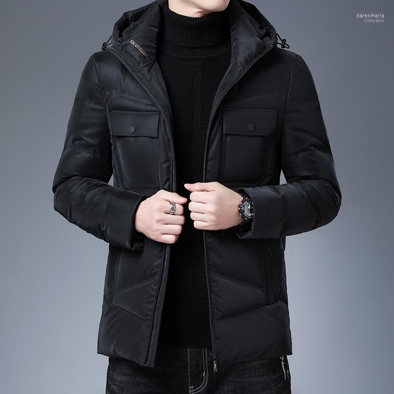 

Men's Down & Parkas 2022 Winter Arrivals Fashion Hooded Business Casual Coat Male Classic Brand Thick Warm Windbreaker Jacket Kare22, Black