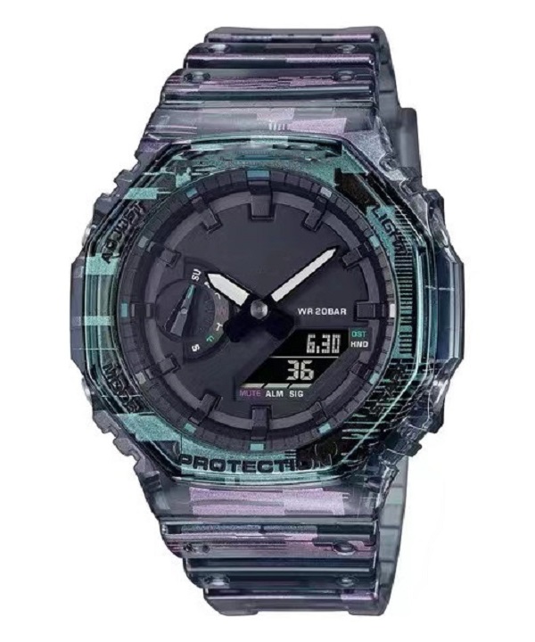 

G latest display 2022 2100 watch dial men's sports multifunctional waterproof military Shi Ying automatic LED light boy shockproof, Ga-2100-2