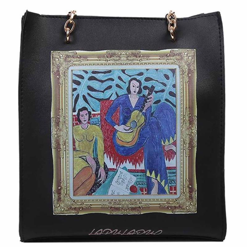 

Evening Bags Women Casual Shoulder Female Luxury Design Inkjet Pattern Handbags Large Capacity Tote Crossbody Bag For Ladies ArrivalEvening, 50 pcs choose this