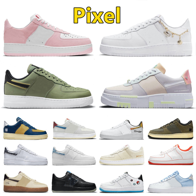 

OG 1 Low men women running shoes Lucky Charms White Black Pixel Gold chain Valentines Day Squad Sticker LE Starfish Got 'Em Mini Uninterrupted trainer sports sneakers, Color#45