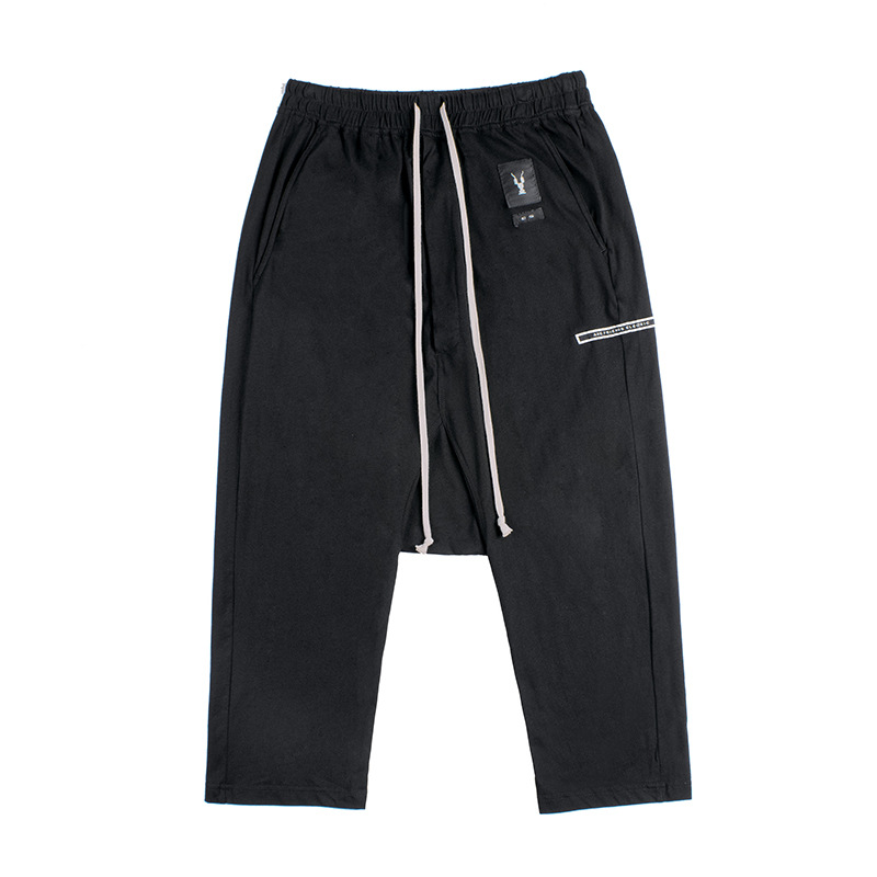 

Rick Calf-length Pants designer Pockets Sweatpants Men Trousers Streetwear Women' Pants Owens Full Length Men' Clothing, Black