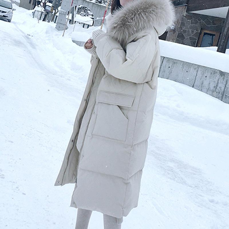 

Women' Trench Coats Winter Women' Thickened Long Coat Casual Loose Furry Hooded Solid Thick Warm Snow Lengthened Fashion Trend CoatWom, Black