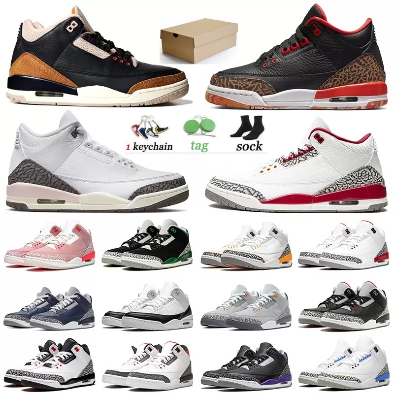 

Jumpman 3 3s Og Mens Basketball Shoes Dark Iris Cardinal Red Kumquat Neapolitan Muslin Desert Elephant Rust Pink Black Cat Katrina Men Women Trainers Sports Sneakers, 29