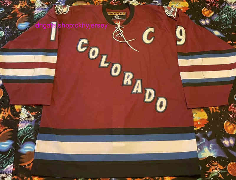 

Shirts Stitched Koho Authentic Joe Sakic Hockey Jersey Mens Kids Throwback Jerseys, Same as picture