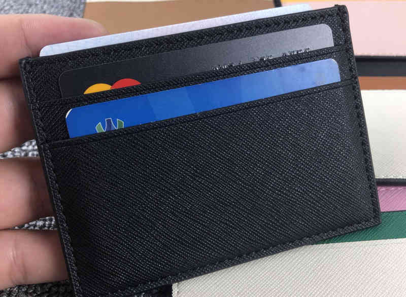 

Fashion 2022 designer design new T home pure color card cover anti color matching packing box male and female front and back five card bag, Without box;take note of color