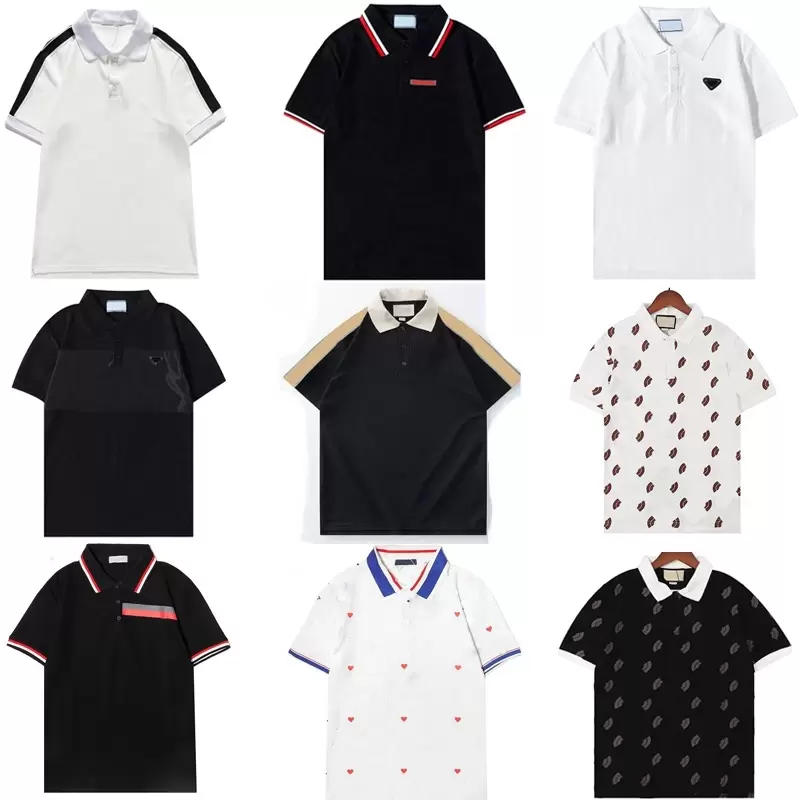 

Mens Designer Polo Shirt Fashion High Quality Men Polos Shirts Print Casual Short Sleeve T-Shirts Turn-Down Collar Tops Clothing