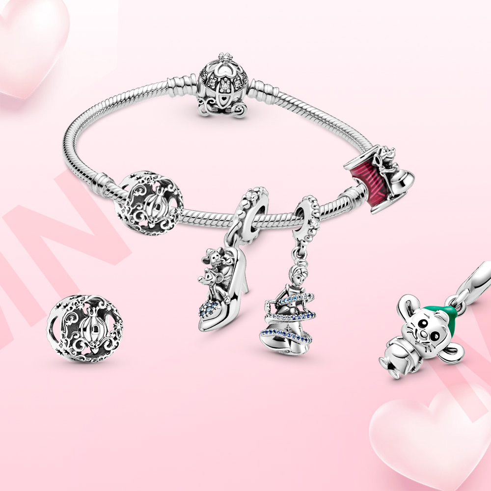 

925 silver charm jewelry bracelet Cinderella Pendant charm combination for women jewelry