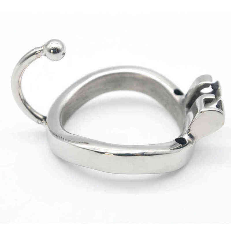 

NXY Chastity Device Male Stainless Steel Cock Cage with Spike Anti Drop Ring Version Penis Stealth Lock Bdsm Restraint Sex Toys Men0112