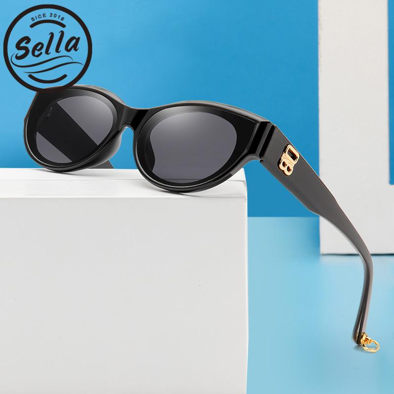 

Sunglasses Sella Retro Classic Fashion Men Women Vintage Small Frame Cateye Brand Designer Green Lens Resin Glasses GafasSunglasses