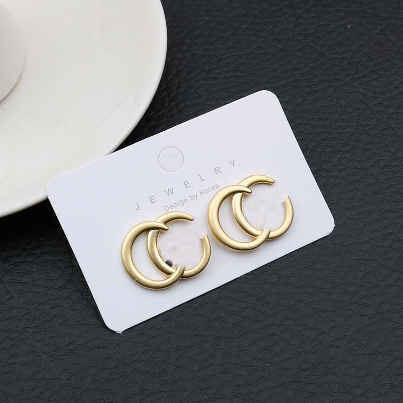 

18K Gold Plated 925 Silver Earring Summber Double Letters Dangle Drop Metal Earring Ear Studs for Famous Women Wedding Party Jewelr Designer Stud Earrings 19Style