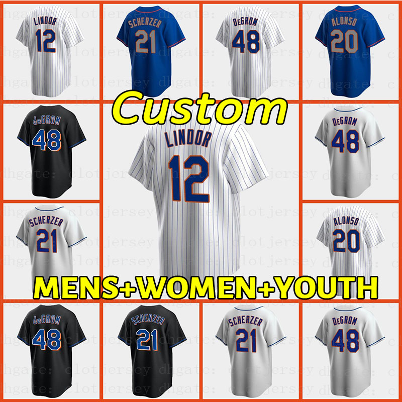 

2022 New Max Scherzer Baseball Jersey Starling Marte York Pete Alonso Eduardo Escobar Nick Plummer Jacob deGrom Mets Keith Hernandez Francisco Lindor jerseys, As shown