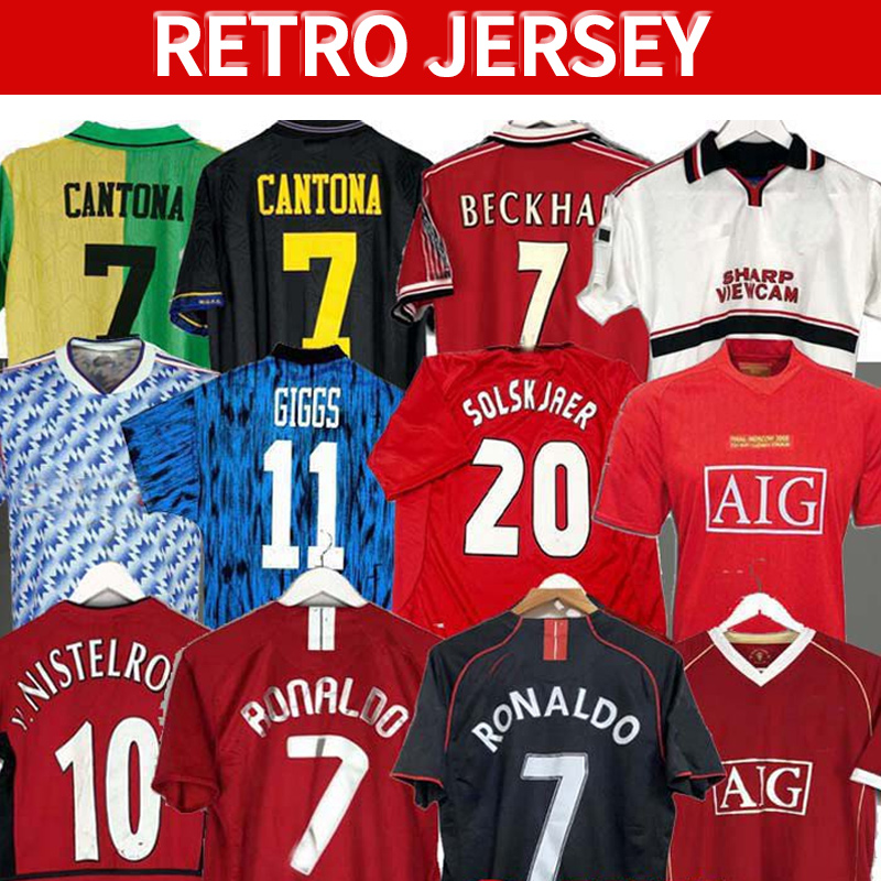 

final Retro 2002 Soccer jersey football Giggs SCHOLES Beckham CANTONA Solskjaer KEANE 04 06 07 08 09 98 99 90 92 94 96 86 88 NISTELROOY KEANE ROBSON man Rooney UTD, 2002 home