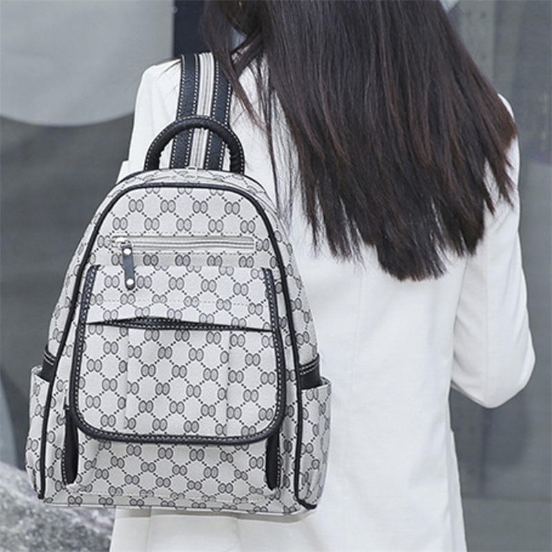 

summer leisure Women's Backpack Travel Backpack middle-aged white-collar, Camel