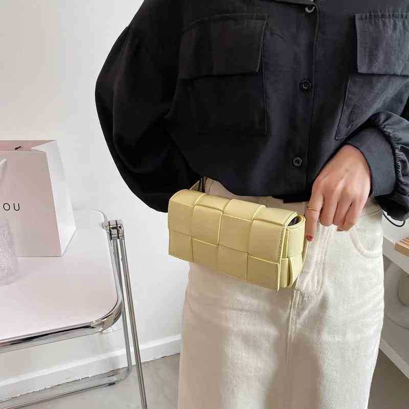 Sac féminin célèbre digner en cuir épaule à la taille tissée hanche en tricot cht de la ceinture de mode Ladi 2022