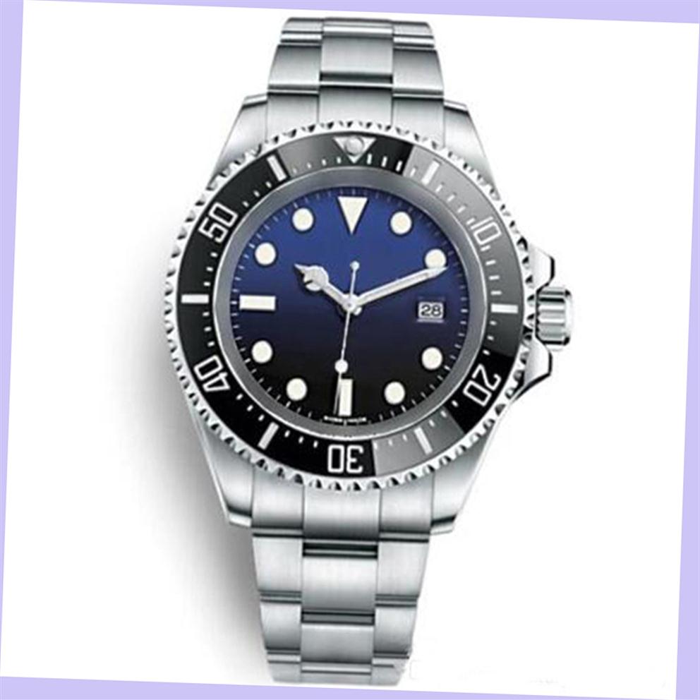 

Men Watch D-Blue 44MM Deep Ceramic Bezel SEA-Dweller Sapphire Cystal Stainless Steel 316L Glide Lock Clasp Automatic Mechanical me193x, No send watch for shipping