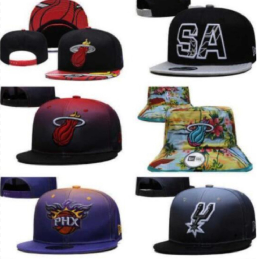 

Snapbacks San Antonio''Spurs''Caps Phoenix''Suns''hat Miami''Heat''Basketball hats Adjustable Fit Hat, Red