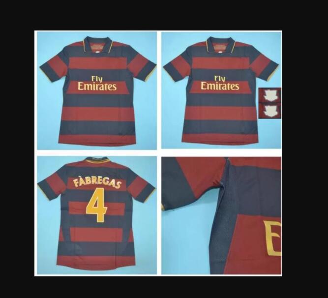 

2007 2008 retro Soccer Jersey 07 08 classic football shirt vintage V.PERSIE Rosicky FABREGAS Adebayor HENRY Rosicky Bendtner top quality