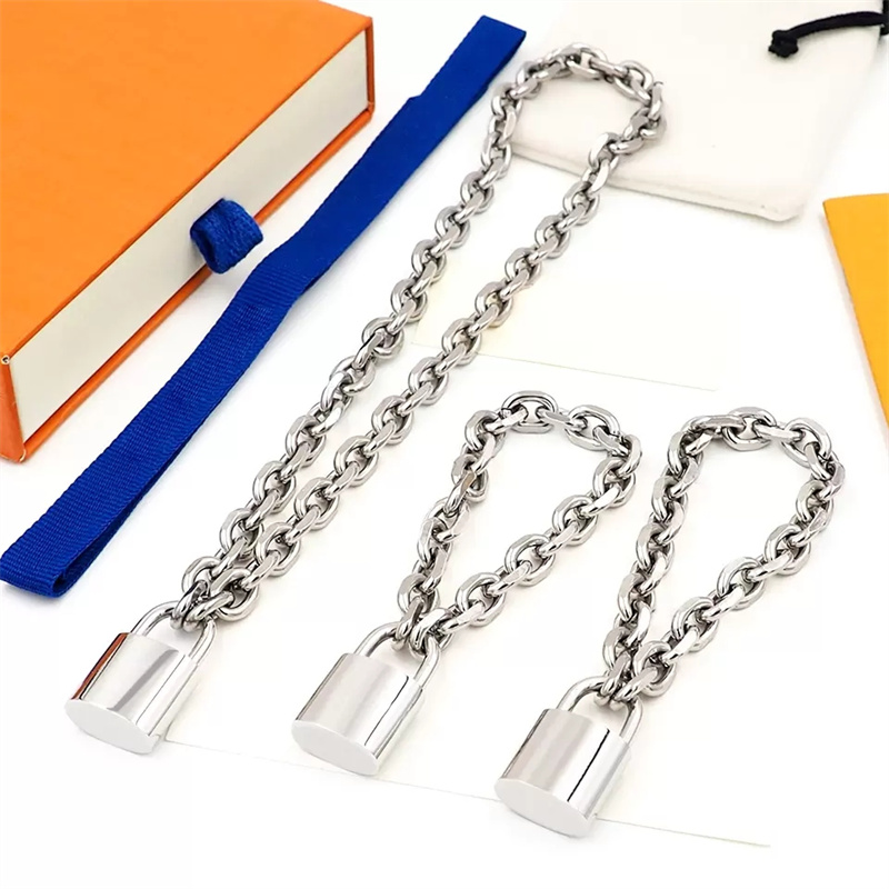 

Gold Designer Jewelry pendant necklaces for girls lock necklace lovers friendship fashion men and women never separate stainless steel custom chains pendants gift