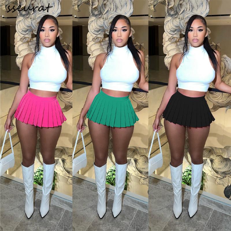 Skirts Women High Waist Pleated Skirt Y2k Summer Casual Tennis Mini For GirlsSkirts