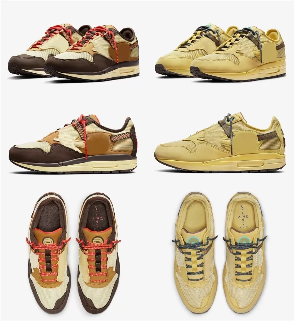 

Shoes Travis Scotts x 1 Cactus Jack Casual Baroque Brown Cave Stone Lemon Drop Wheat Chile Red Mens Designer Sports Sneakers, Have logoes