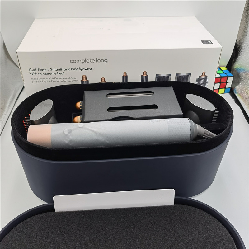 

Top Quality Professional Hair Curler Home Salon Dryer Tools Curling Irons Hair Styler Complete Long Set Fuchsia Gold Color 6 Styling Attachments HS05