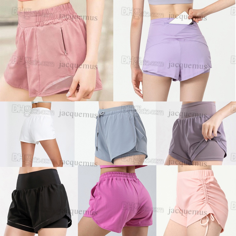 

2021 womens lu-33 yoga shorts pants pocket quick dry gym sport outfit high-quality style lulu summer dresses Elastic waist BNeN#, I need see other product